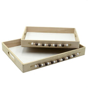 Plateau rectangulaire en bois de lignum 1-2 cm40x32,5h5