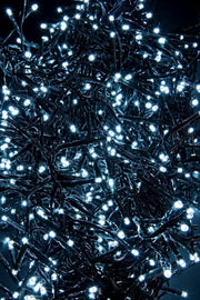 Suspension 6x Cluster768L Blanc 3mm Fil Vert IP44