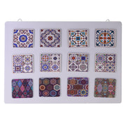 Ensemble d'aimants en métal 12 pièces décoration assortie avec présentoir cm6x6