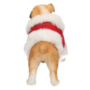 Chien en résine avec pelage 14x8h11 cm