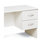 Bureau 2 tiroirs en bois fractionné blanc H.75x119x64 cm