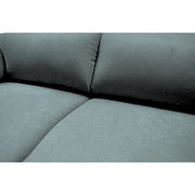 Canapé Alenda 3 places avec pieds carrés couleur cendre foncé L 201 x P 92 x H 98 cm