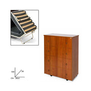 Sommier orthopédique pliant couleur noyer antique cm H.100x85x36