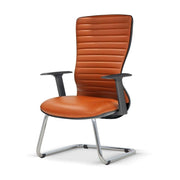 Chaise de bureau d'invité en cuir Arya