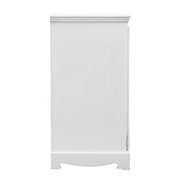Buffet en MDF deux portes quatre tiroirs Bianca BLANC 100x40x h80 cm