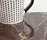 Table extensible Briva brun brillant - gris tourterelle