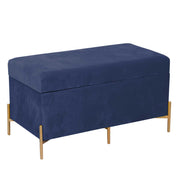 Banc en velours bleu cm78x40h45