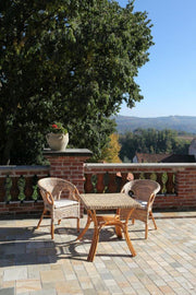 Lucrezia Garden Armchair 60 x 60 x H 82-47 Walnut avec oreiller