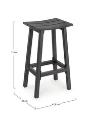 Tabouret de bar Skipper Noir h71cm