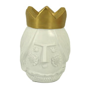 Porte-vase visage de reine en or blanc cm11x14h17
