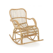 Fauteuil à bascule CASIMIRA en rotin naturel 66x82x h88 cm