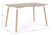 Table en bois de style naturel 120x80