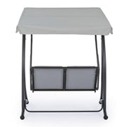 Rocking chair acier 2 places Anthracite GRELY 145x120x h185 cm