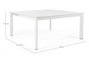 Table de jardin extensible Konnor blanc