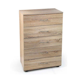 Como coffre de tiroirs 5 tiroirs en chêne 68 x 40 x 101 h cm cm