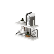 Couple étagères blanches couleur blanc h2,2x60x23cm