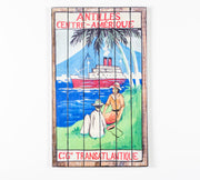 Impression sur bois avec toile multicolore 60x100 cm