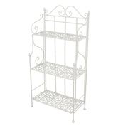 Étagère en métal blanc brosse Jessica 3p cm59x29h118