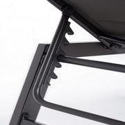 Lit d'aluminium élevé avec anthracite hilde -cm Hilde roues cm