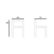 Chaise Sara en polypropylène taupe résistant aux UV et à l'humidité L44 x P51 x H79 cm