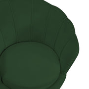 Fauteuil en velours tulipe vert cm73x72h77