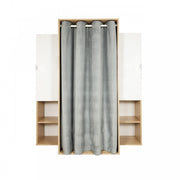 Armoire en chêne avec portes et portemanteau pour cabine ou chambre