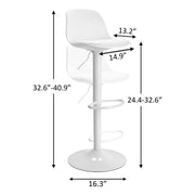 Tabouret blanc entièrement réglable 36x40x85 cm