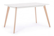 Table Michelangelo en bois blanc 120 x 80 cm