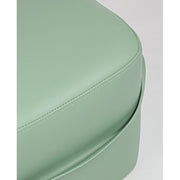 Pouf rectangulaire en simili cuir avec poignée GIONA Vert Clair 51x34x h35 vm