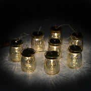 Guirlande pour bouteilles fil 8 pièces verre platine avec led 200cm