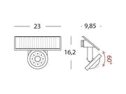 Solar Applique 1W LED 4000K Pixel Graphite Line
