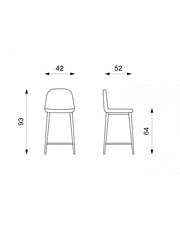 2x tabouret STS Brigitte similicuir