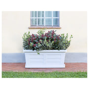 Jardinière en bois glacé de 80 cm pour plantes et fleurs de jardin sans soucoupe (code produit 31182).