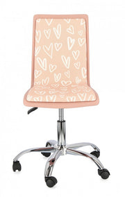 Chaise de bureau en acier similicuir Young Hearts 42,5 x 40 x 87 cm