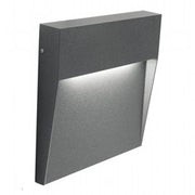 Applique carrée en aluminium moulé avec diffuseur satiné graphite