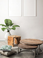 Tapis en cuir argenté Helen