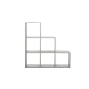 Etagère bibliothèque 6 compartiments couleur béton 116x33xh.118 cm