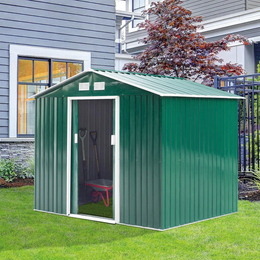 Grande maison de magasin en tôle verte 257x205xh202cm