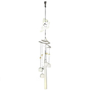 Cloche en métal avec grenouille blanche cm10x10h61