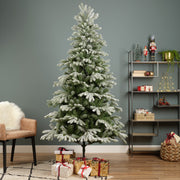 Sapin de Noël givré Sunndal H 210 x ø 120 cm