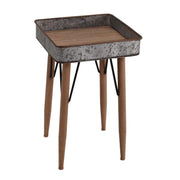 Table plateau carrée en métal cm35x35h55