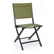 Chaise d'extérieur en aluminium Vert anthracite ELIN 47x57x h88 cm