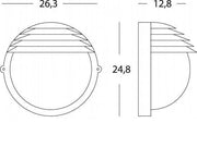Grande ligne e27 applique eprabra blanc blanc