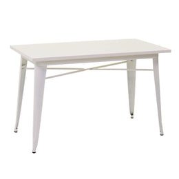 Table en fer rectangulaire blanche cm 60 x 120 xh 76