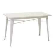 Table en fer rectangulaire blanche cm 60 x 120 xh 76