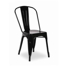 Chaise Bengala en métal noir mat