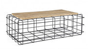 Table basse rectangulaire bois métal Trellis