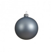 Décoration de sapin Boule de verre gris mat 6 cm