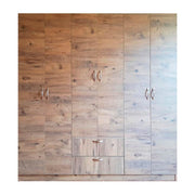 Armoire 6 portes et 2 tiroirs en chêne L 200 x P 40 x H 180 cm