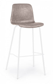 Tabouret de bar en éco-cuir beige Kyra 39 x 44 x 103,5 cm